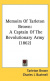 Cover Memoirs of Tarleton Brown a Captain of the Revolutionary Army